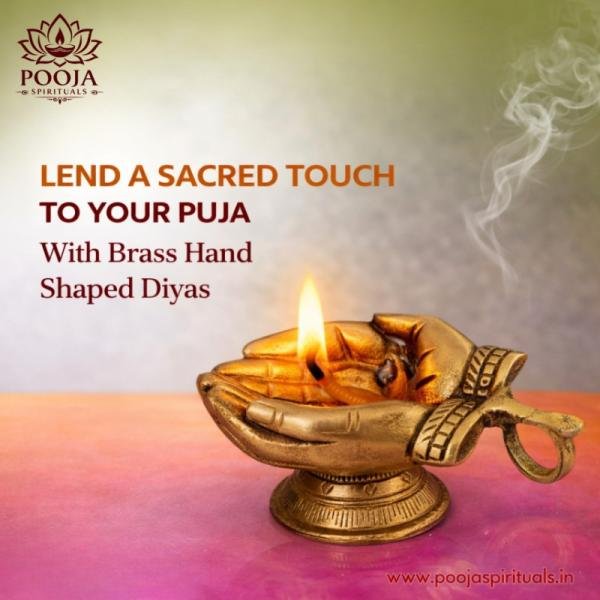 Hand Shaped Spiritual Oil Lamp 600g (1pair)