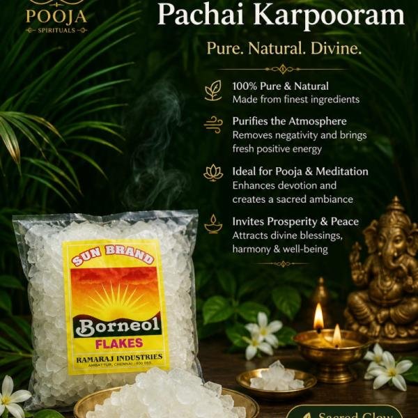 Edible Camphor / Pachai Karpooram / பச்சைகற்பூரம்