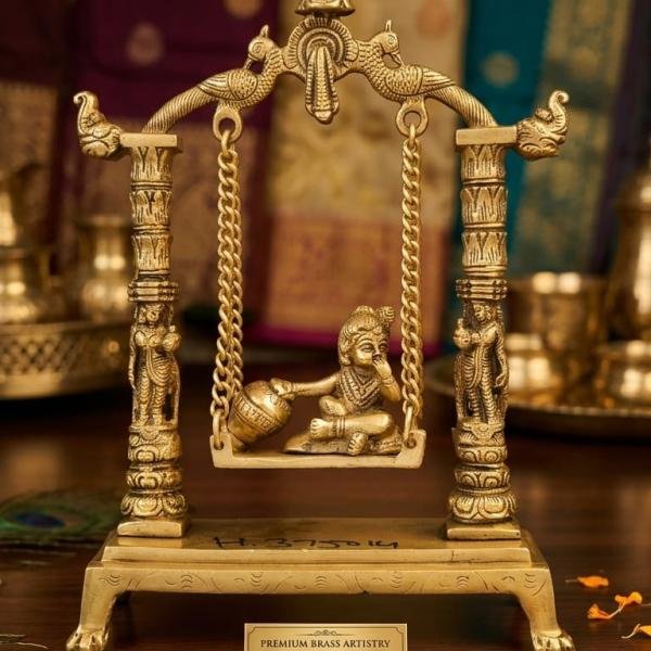 Bala Krishna Sitting on a Swing